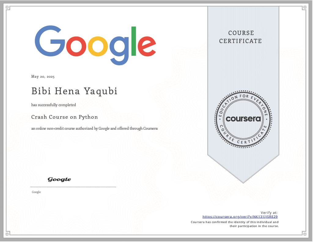 Crash Course on Python